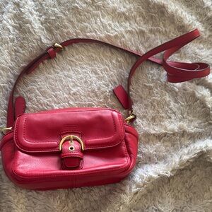 Coach Red Leather Crossbody Bag
